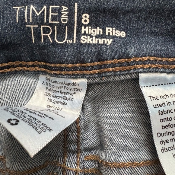 Women's High-Waisted Blue Jeans - Picture 2 of 2